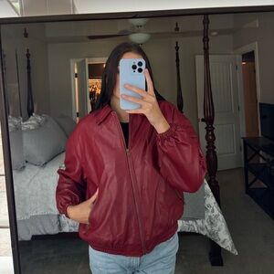 Red bomber Jacket
